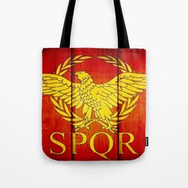 Roman Empire Flag Spqr War Historical Egle Senatus Tote Bag