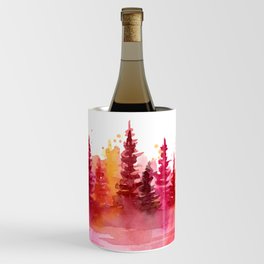 Autumn Woods Watercolor Wine Chiller