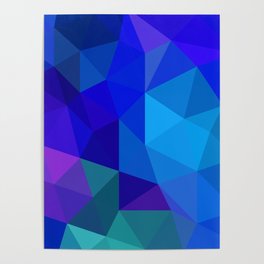 Sapphire Low Poly Poster