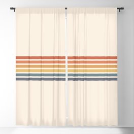 Eloma - Classic 70s Style Retro Stripes Blackout Curtain