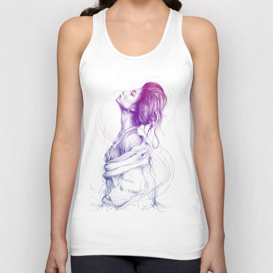 Beautiful Woman Lady Portrait Fashion Art Unisex Tank Top
