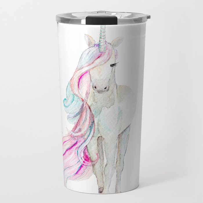 Watercolor Unicorn Travel Mug