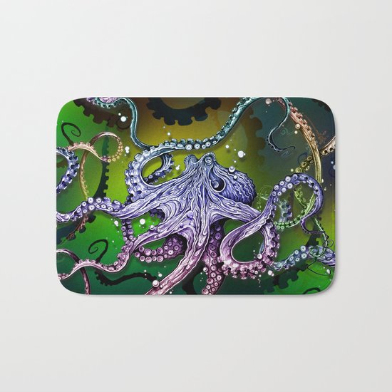 Rainbow Octopus Bath Mat
