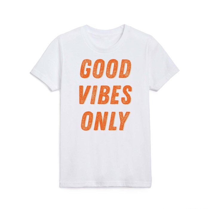 Good Vibes | Aqua and Orange Kids T Shirt