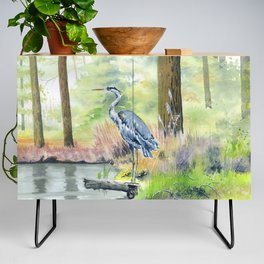 Great Blue Heron 2 Credenza