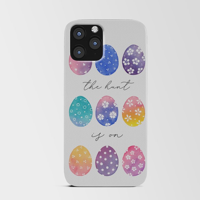The Hunt is on, colourful eggs iPhone Card Case