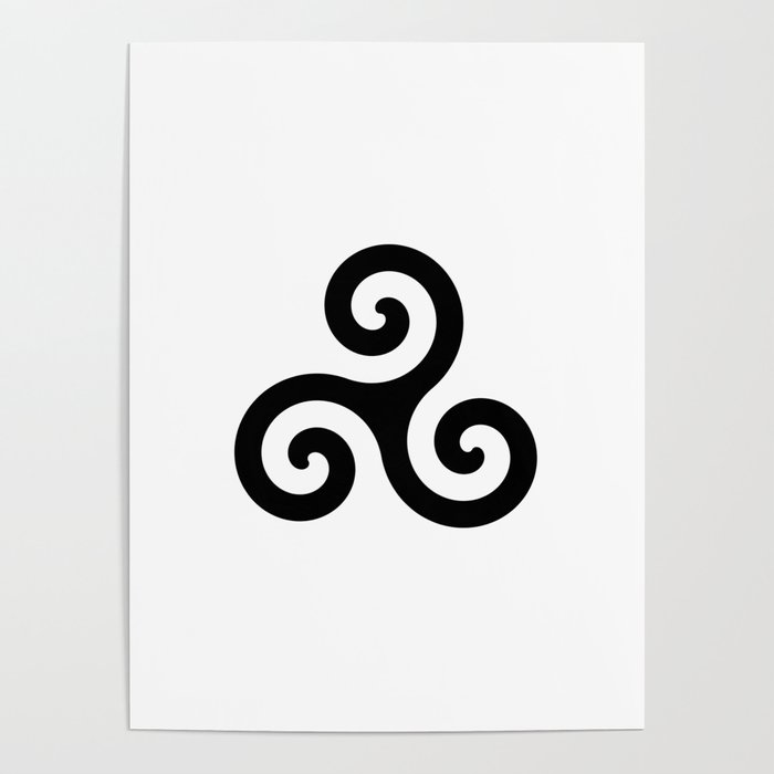 Triskele 5 -triskelion,triquètre,triscèle,spiral,celtic,Trisquelión,rotational Poster