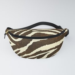 ZEBRA IN WINTER BROWN AND WHITE Fanny Pack