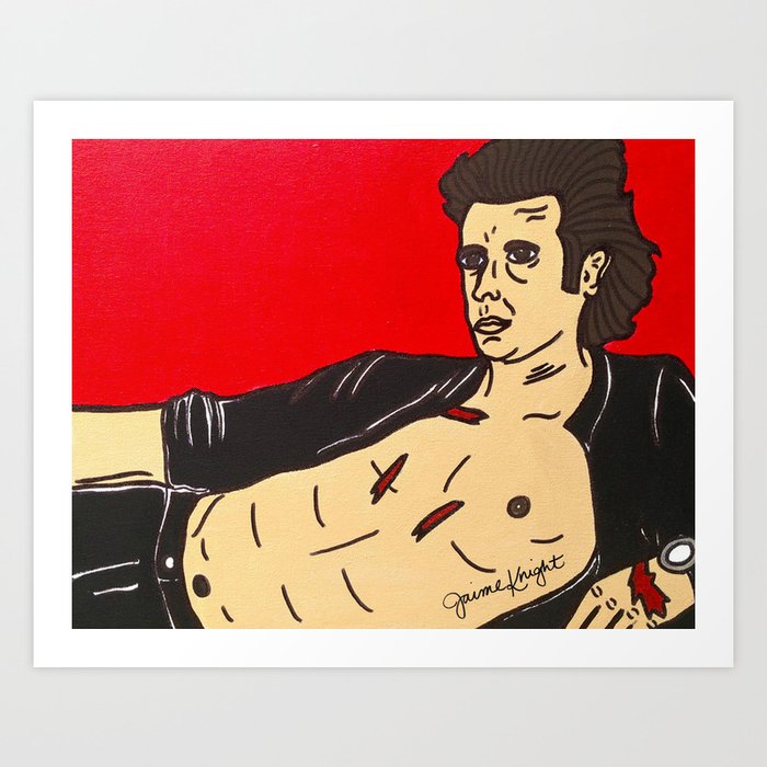 Jeff Goldblum Must Go Faster Art Print By Jaime Knight Art Society6