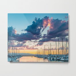 Shilshole Marina Sunset Metal Print