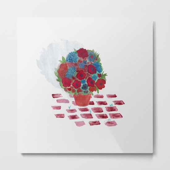 Flowerpot Metal Print
