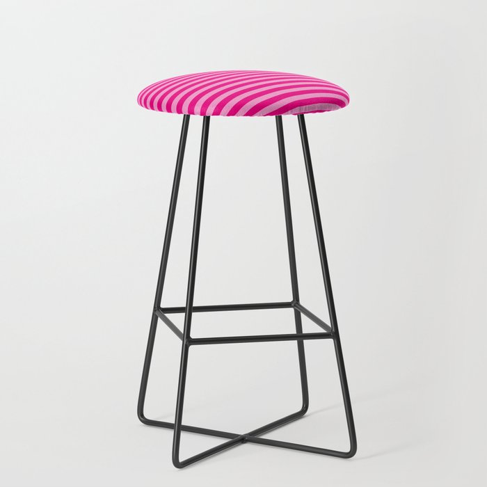 Striped 2 Magenta Bar Stool by Miss Striped Society6