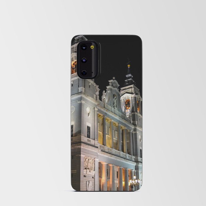 Spain Photography - Catedral De La Almudena Under The Night Sky Android Card Case