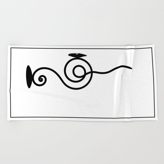 Candle Stick Beach Towel