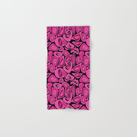Retro Black raspberry abstraction Hand & Bath Towel