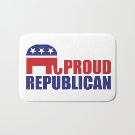 Proud Republican Elephant Design Bath Mat | Political, People, Mixed Media 