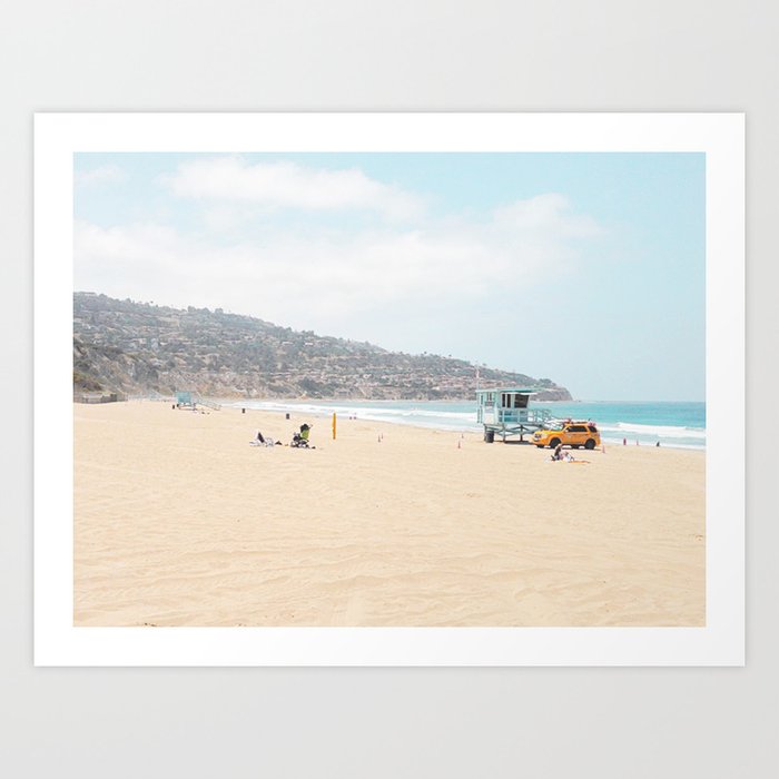 Redondo Beach // California Ocean Vibes Lifeguard Hut Surfing Sandy Beaches Summer Tanning Art Print