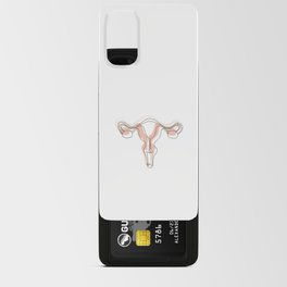 Uterus Pastel Pink Line Art Pattern Android Card Case