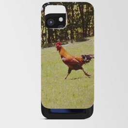 The great escape of a chicken | Animals running | Farm Photography iPhone Card Case