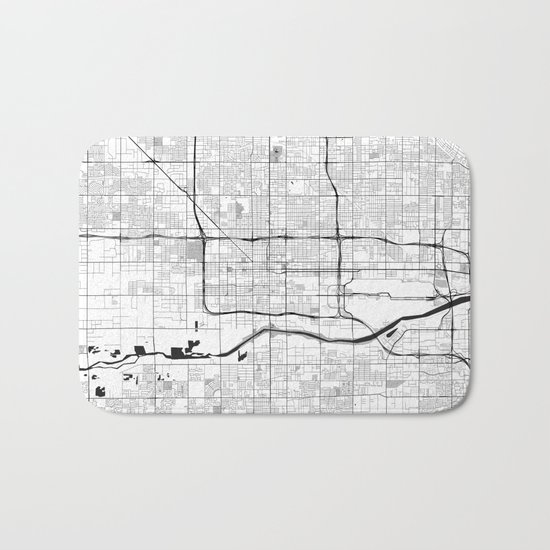 Phoenix Map Gray Bath Mat