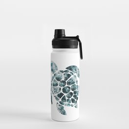 Sea Turtle - Turquoise Ocean Waves Water Bottle