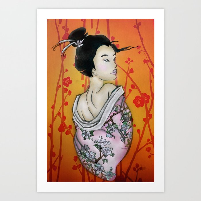 Geisha Art Print
