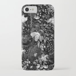 Graphite Floral Chaos iPhone Case