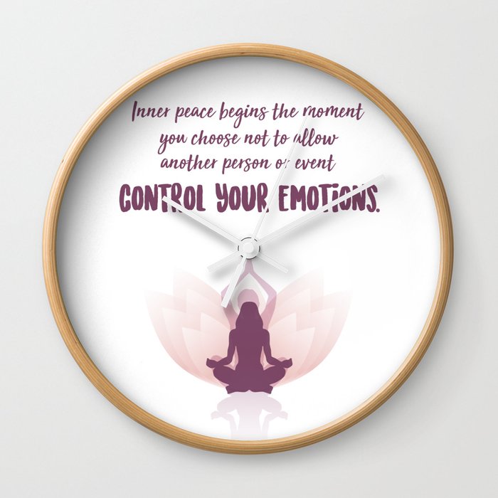 Inner Peace Inspirational Self Love Quotes For Women Wall Clock By Kick Ass Art Society6