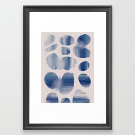 Abstract Blue Art Print Framed Art Print