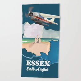 Essex East Anglia map Beach Towel