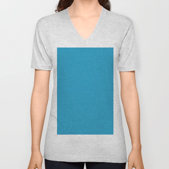 Pixel Dust Blue V Neck T Shirt