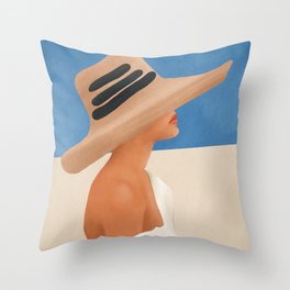 Summer Hat Throw Pillow