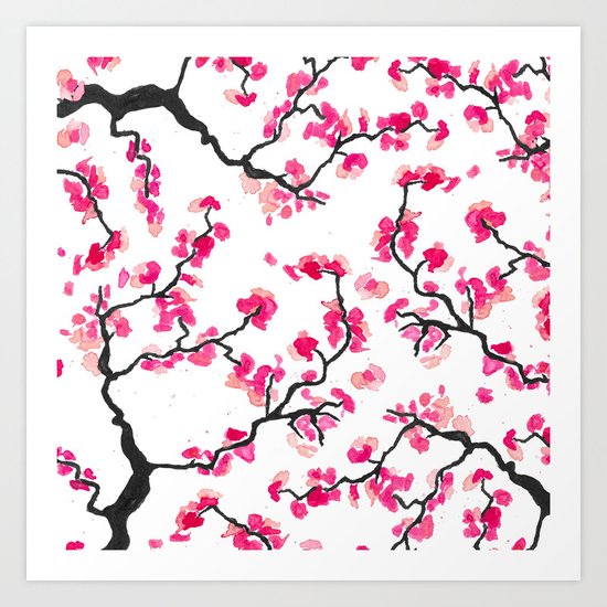Japanese Cherry Blossoms Art Print