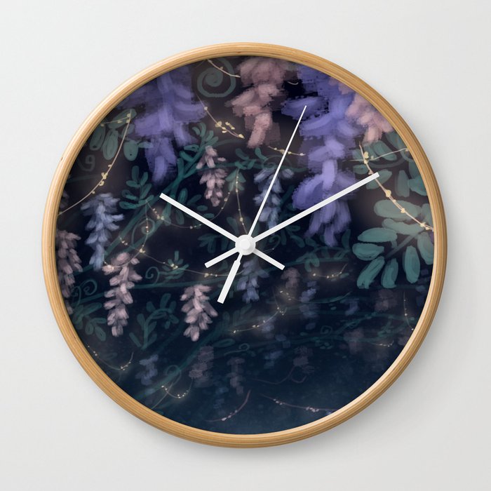 To the Mooon and back lilac Wall Clock