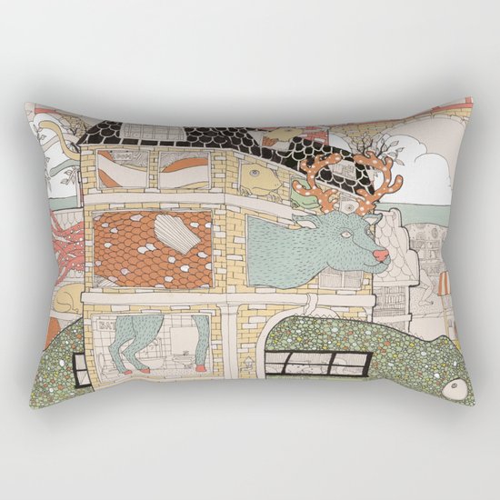 City of animamaly Rectangular Pillow