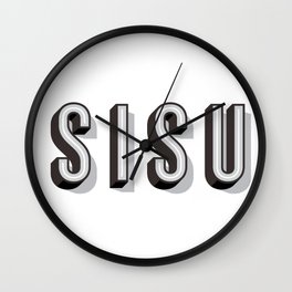 SISU - Finnish Word Wall Clock