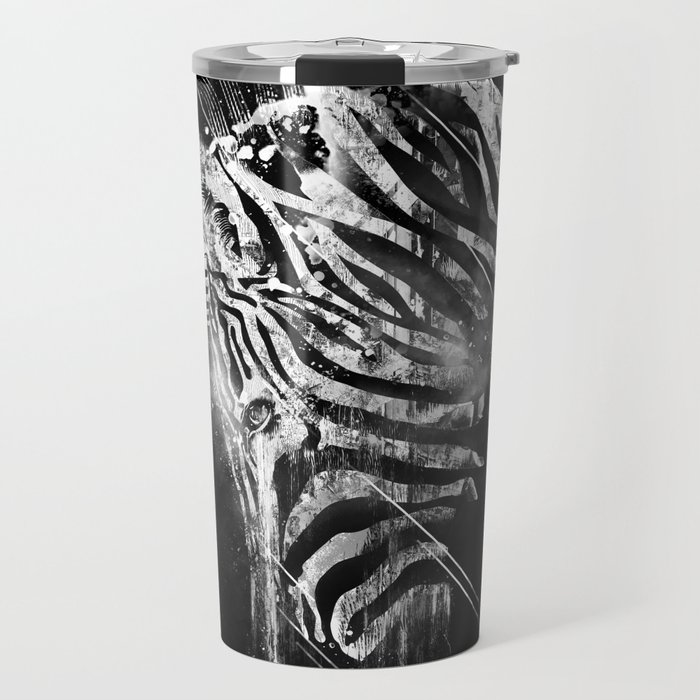Zebra Mood - White Travel Mug