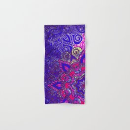 -A15- Colored Moroccan Mandala Artwork. Hand & Bath Towel