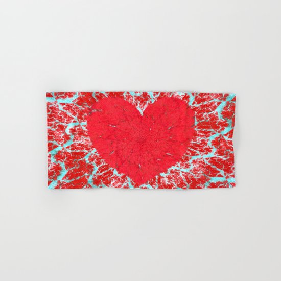 Frosty heart Hand & Bath Towel