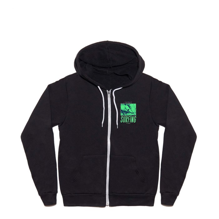 Surfing Wave Full Zip Hoodie