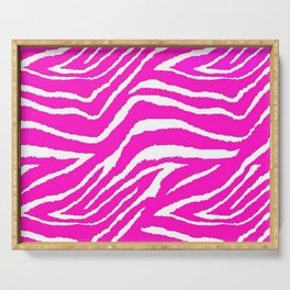 Zebra Pink Graphic Serving Tray