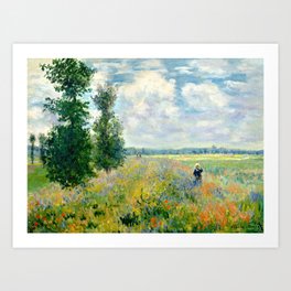 Claude Monet "Poppy Field, Argenteuil" Art Print