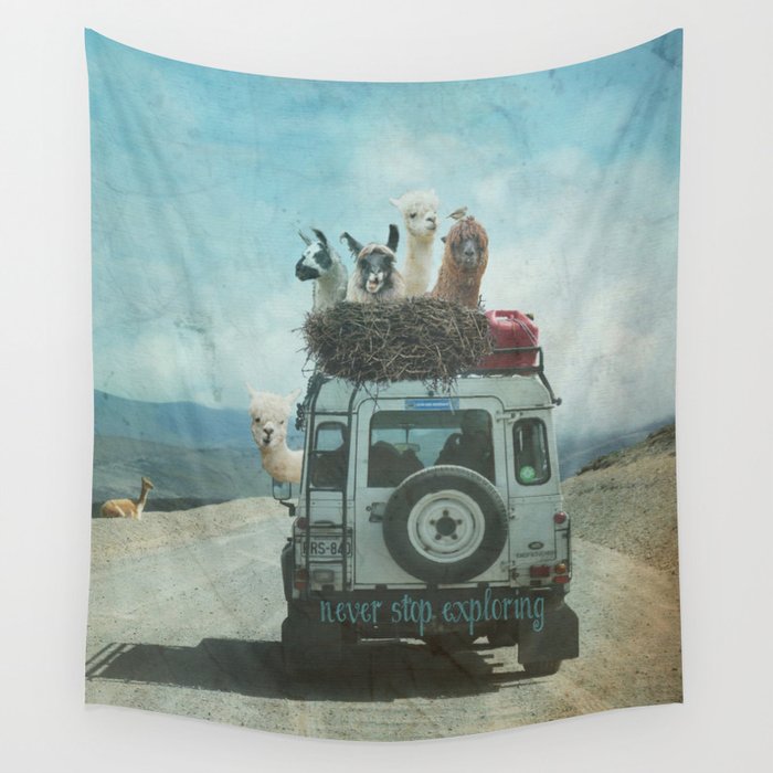 ALPACA WANDERLUST II SUMMER EDITION Wall Tapestry