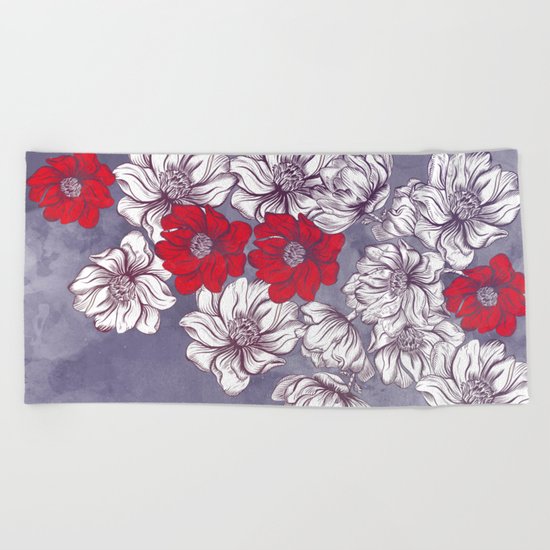 Monday Morning in The Garden Beach Towel