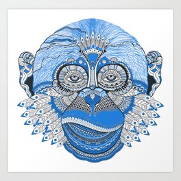 Indian Monkey Art Print