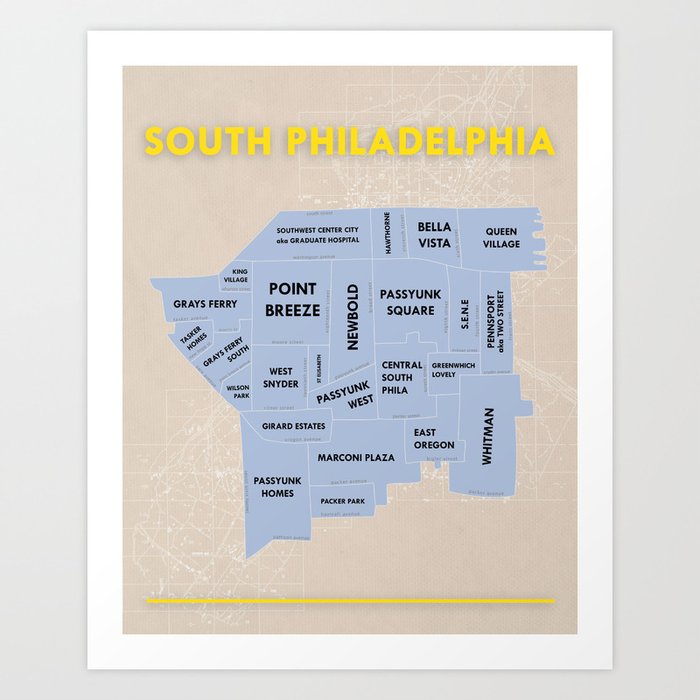 South Philadelphia Version 3 Art Print