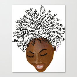 My Afro Speaks Canvas Print