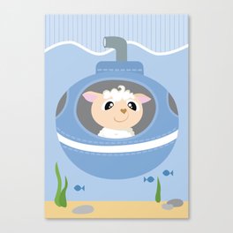 Mobil series submarine sheep Canvas Print