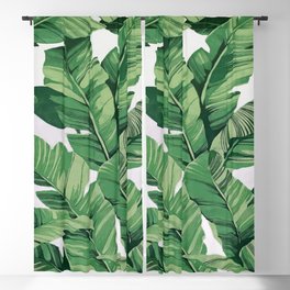 Tropical banana leaves V Blackout Curtain