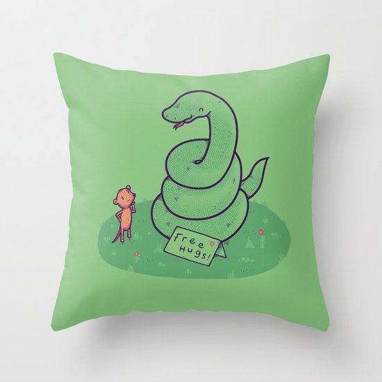 Free Hugs Throw Pillow